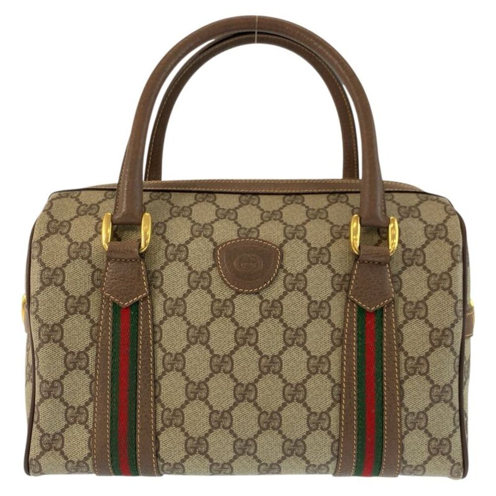 Gucci Vintage PVC Leather Boston Handbag